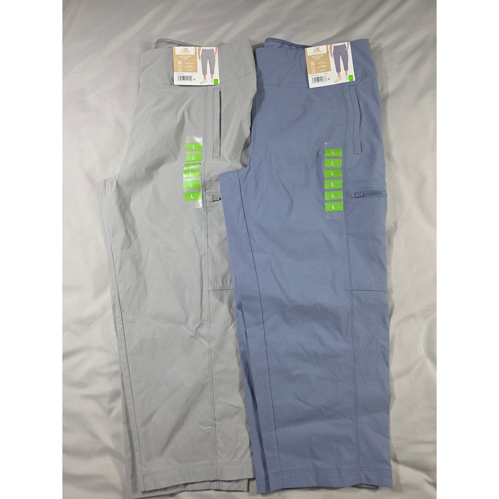 Zeroxposur Outdoor Capri Pant Women Large Stretch UPF 50+ Bundle of 2 NEW